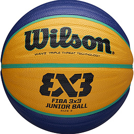 Мяч баск. WILSON FIBA3x3 Replica, WTB1133XB, р.5, резина, бутил. камера, сине-желтый